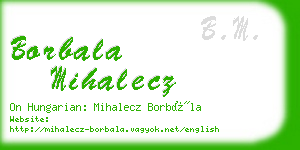 borbala mihalecz business card